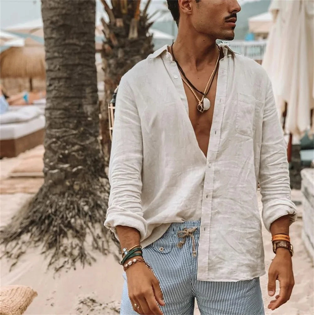 camisas de linho alta costura